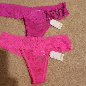 2 pair Jessica Simpson lace thongs